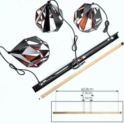 Luminaires Orientaux-hofstein Suspension Marang Noir, 3 lumières