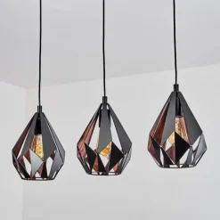 Luminaires Orientaux-hofstein Suspension Marang Noir, 3 lumières