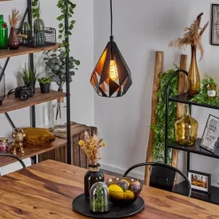 Luminaires Orientaux-hofstein Suspension Marang Noir, 1 lumière