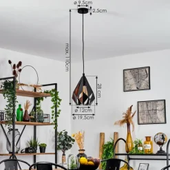 Luminaires Orientaux-hofstein Suspension Marang Noir, 1 lumière