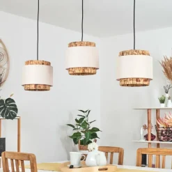 Lampes En Tissu-hofstein Suspension Marieux Écru, Blanc, 3 lumières