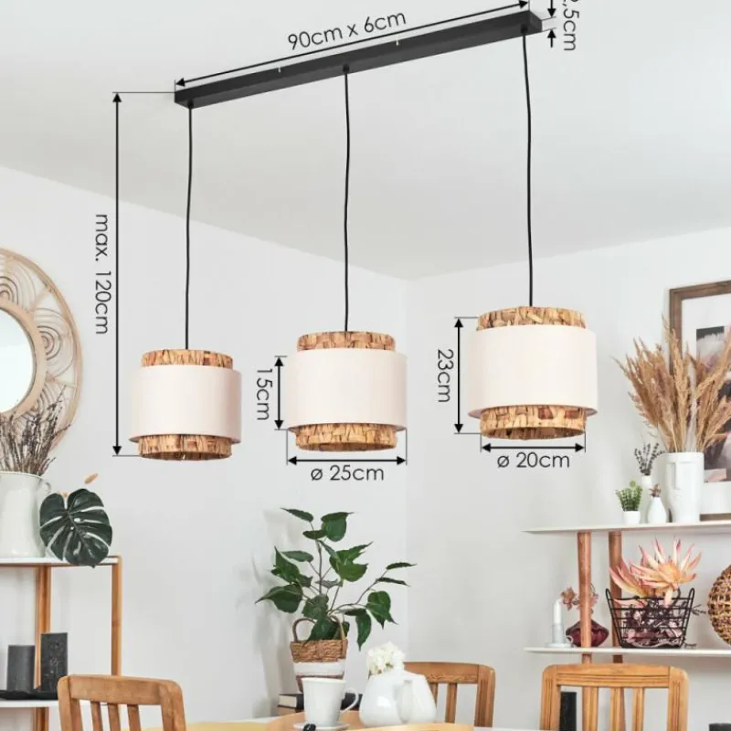 Lampes En Tissu-hofstein Suspension Marieux Écru, Blanc, 3 lumières