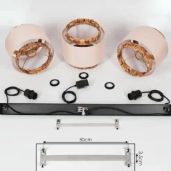 Lampes En Tissu-hofstein Suspension Marieux Écru, Blanc, 3 lumières