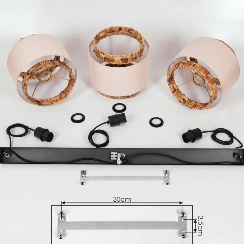 Lampes En Tissu-hofstein Suspension Marieux Écru, Blanc, 3 lumières