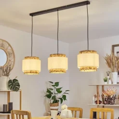 Lampes En Tissu-hofstein Suspension Marieux Écru, Blanc, 3 lumières