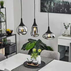 Luminaires Scandinaves-hofstein Suspension Maynal Noir, 3 lumières