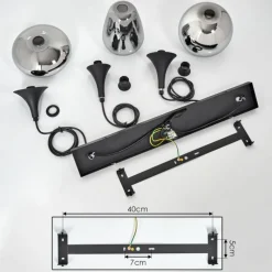 Luminaires Scandinaves-hofstein Suspension Maynal Noir, 3 lumières