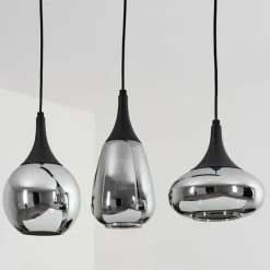 Luminaires Scandinaves-hofstein Suspension Maynal Noir, 3 lumières