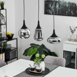 Luminaires Scandinaves-hofstein Suspension Maynal Noir, 3 lumières