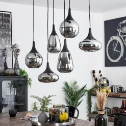 hofstein Suspension Maynal Noir, 6 lumières