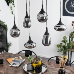 hofstein Suspension Maynal Noir, 6 lumières