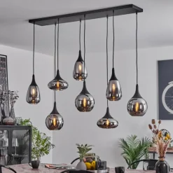 hofstein Suspension Maynal Noir, 8 lumières