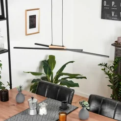 hofstein Suspension Meiral LED Noir, 2 lumières