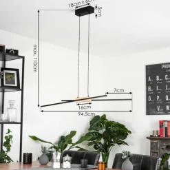 hofstein Suspension Meiral LED Noir, 2 lumières