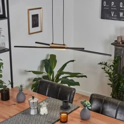 hofstein Suspension Meiral LED Noir, 2 lumières