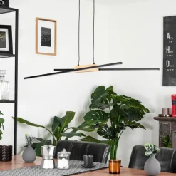 hofstein Suspension Meiral LED Noir, 2 lumières