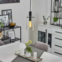 hofstein Suspension Miaqui Noir, 1 lumière