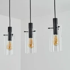 hofstein Suspension Miaqui Noir, 3 lumières