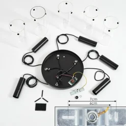 hofstein Suspension Miaqui Noir, 5 lumières