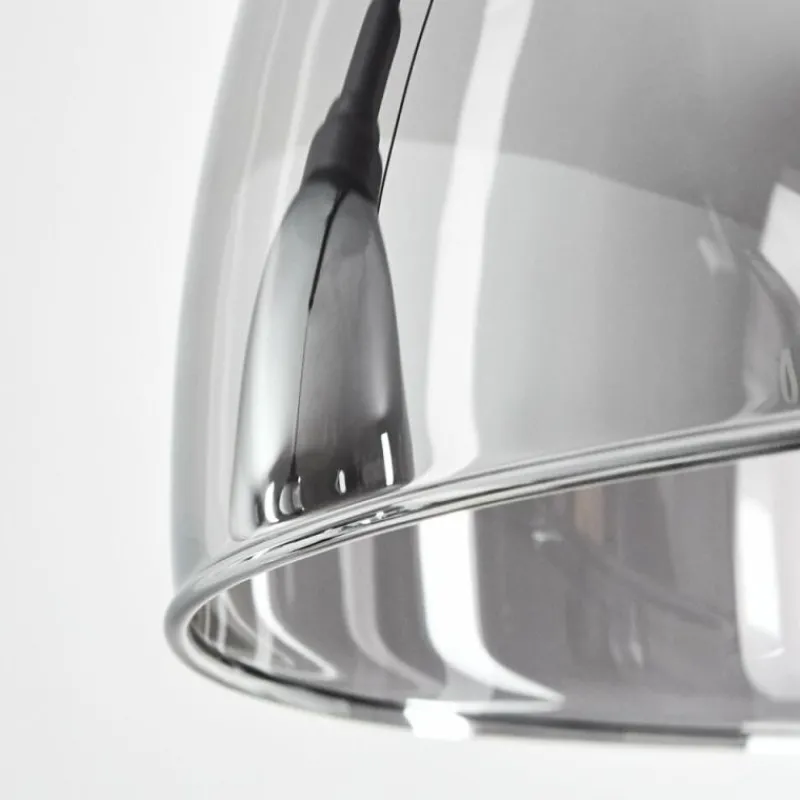 Suspension Verre Fumé-hofstein Suspension Morzine Noir, 3 lumières