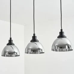 Suspension Verre Fumé-hofstein Suspension Morzine Noir, 3 lumières