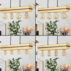 Luminaires Scandinaves-hofstein Suspension Noulens Écru, 4 lumières