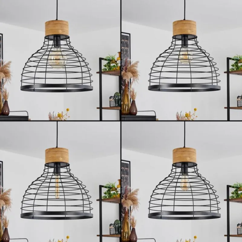 hofstein Suspension Omba Écru, Noir, 1 lumière