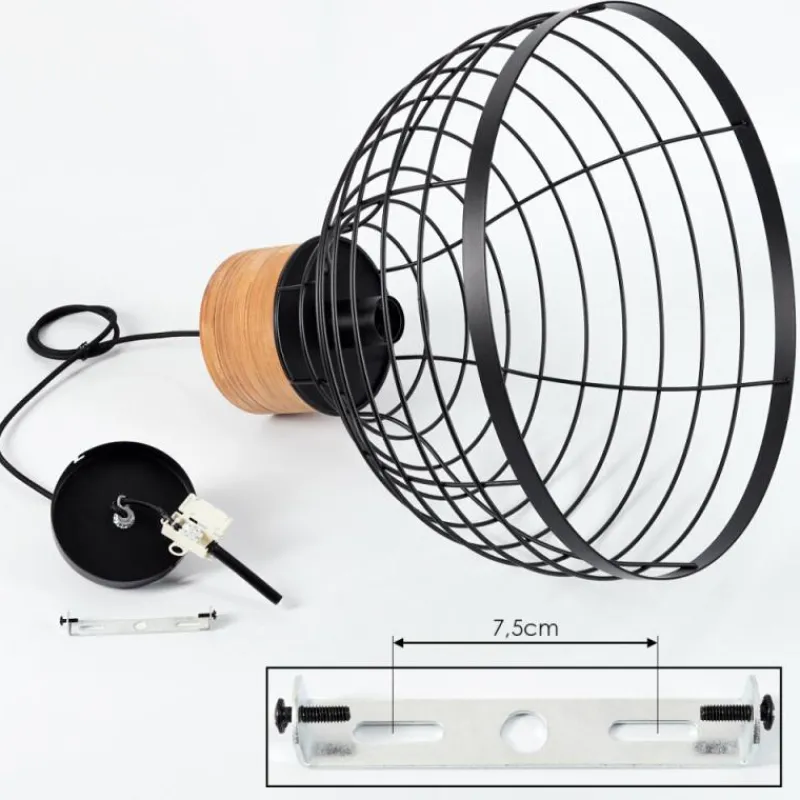 hofstein Suspension Omba Écru, Noir, 1 lumière