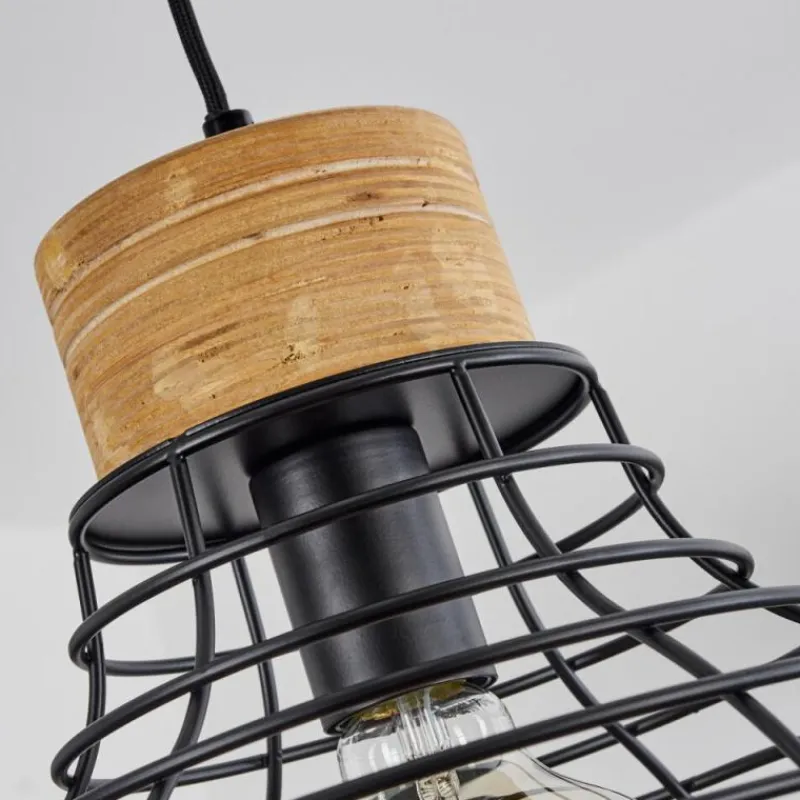 hofstein Suspension Omba Écru, Noir, 1 lumière