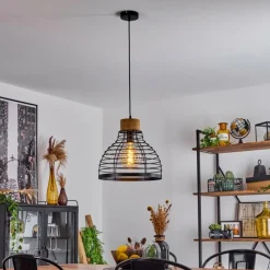 hofstein Suspension Omba Écru, Noir, 1 lumière