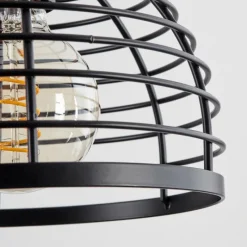 Lampes Vintages & Rétros-hofstein Suspension Omba Noir, 3 lumières