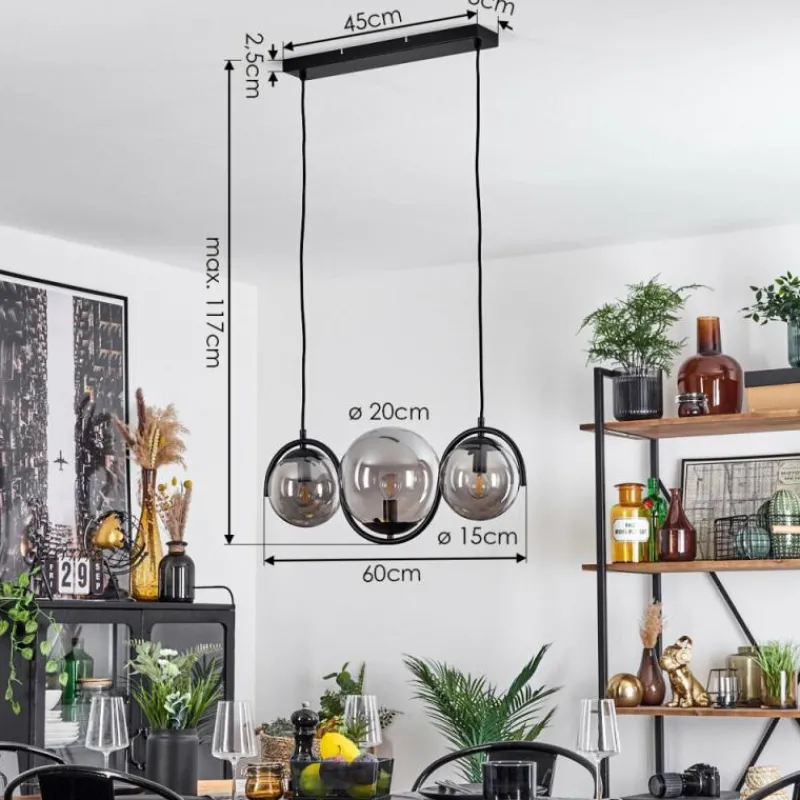 Suspension Verre Fumé-hofstein Suspension Orieux Fumé, 3 lumières