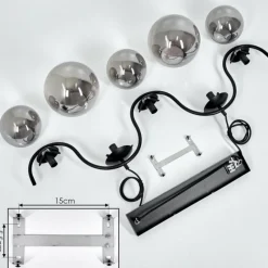 Suspension Verre Fumé-hofstein Suspension Orieux Fumé, 5 lumières