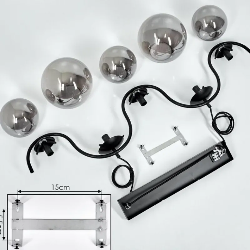 Suspension Verre Fumé-hofstein Suspension Orieux Fumé, 5 lumières