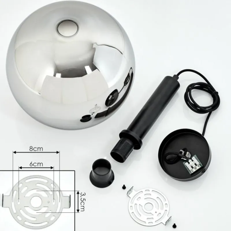 Suspension Verre Fumé-hofstein Suspension Pascal Noir, 1 lumière