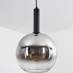 Suspension Verre Fumé-hofstein Suspension Pascal Noir, 1 lumière