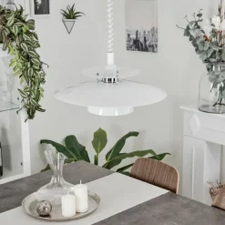 Luminaires Scandinaves-hofstein Suspension Pietranera Blanc, 1 lumière