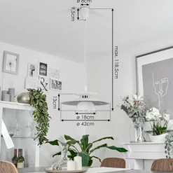 Luminaires Scandinaves-hofstein Suspension Pietranera Blanc, 1 lumière