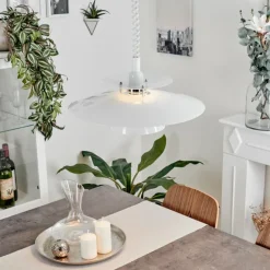 Luminaires Scandinaves-hofstein Suspension Pietranera Blanc, 1 lumière