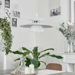 Luminaires Scandinaves-hofstein Suspension Pietranera Blanc, 1 lumière