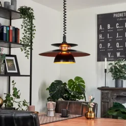 Luminaires Scandinaves-hofstein Suspension Pietranera Noir, 1 lumière