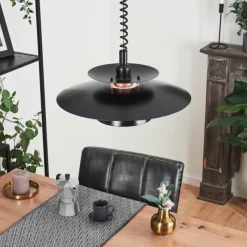 Luminaires Scandinaves-hofstein Suspension Pietranera Noir, 1 lumière