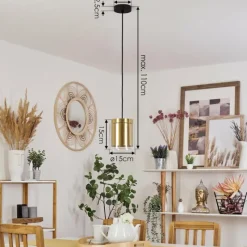 hofstein Suspension Pimeirol Noir, 1 lumière