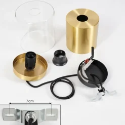 hofstein Suspension Pimeirol Noir, 1 lumière