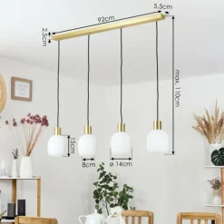 hofstein Suspension Pintacura Laiton, 4 lumières