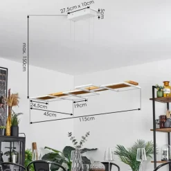 Luminaires Scandinaves-hofstein Suspension Pompu LED Écru, Blanc, 1 lumière