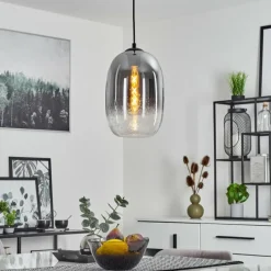 Suspension Verre Fumé-hofstein Suspension Putre Noir, 1 lumière