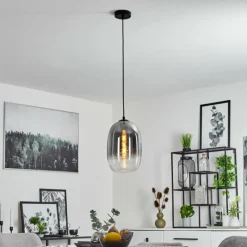 Suspension Verre Fumé-hofstein Suspension Putre Noir, 1 lumière