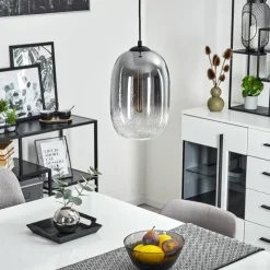 Suspension Verre Fumé-hofstein Suspension Putre Noir, 1 lumière