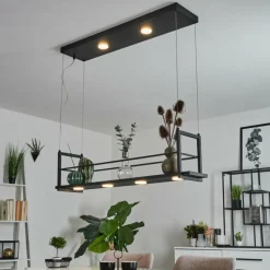 hofstein Suspension Quirihue LED Noir, Blanc, 6 lumières